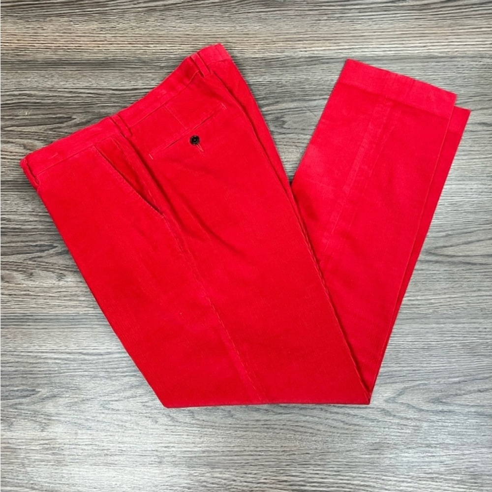 J. Crew Bowery Solid Red Slim Fit Corduroy Pants 30x30